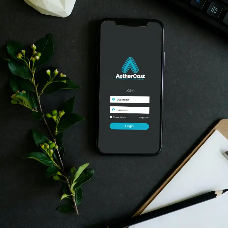 AetherCast.com marketing example image.