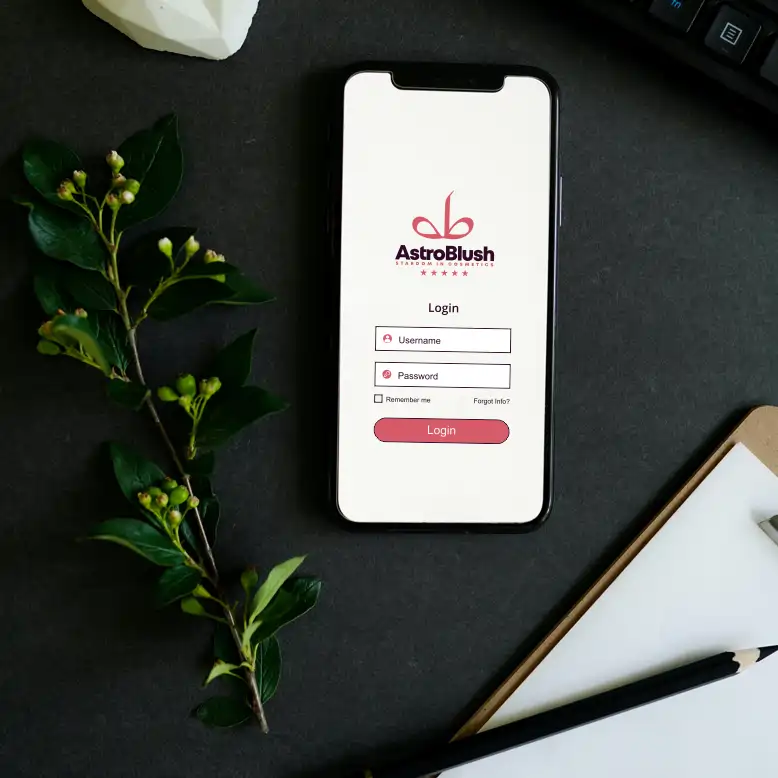 AstroBlush.com marketing example image.