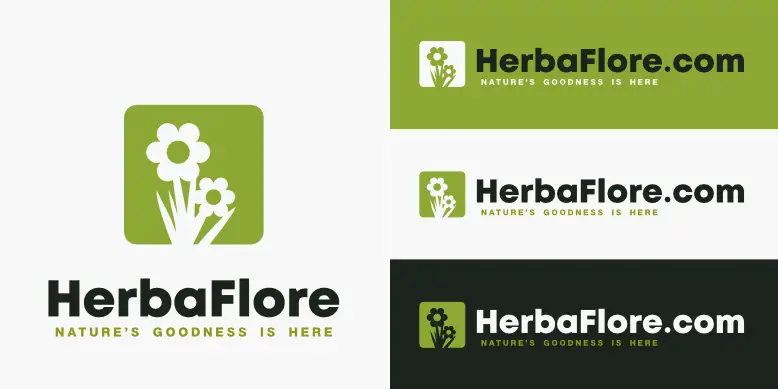 HerbaFlore.com logo bundle image.