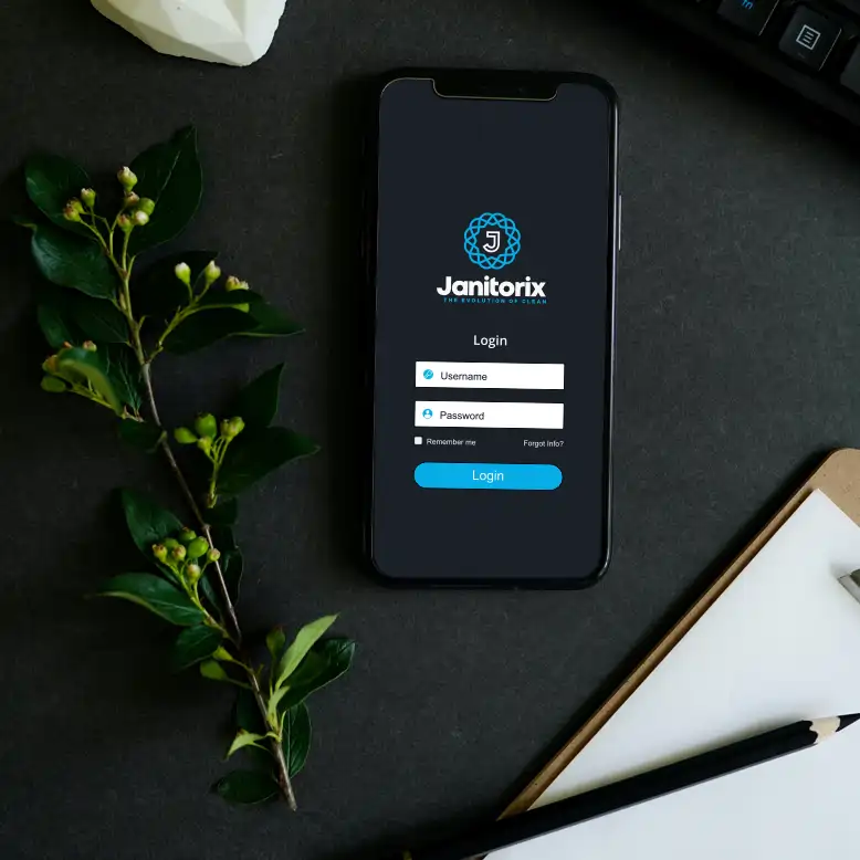 Janitorix.com marketing example image.
