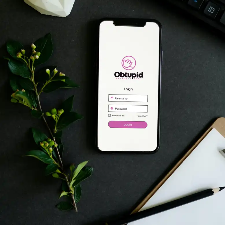 Obtupid.com marketing example image.