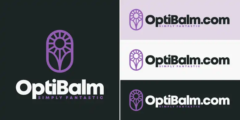 OptiBalm.com logo bundle image.
