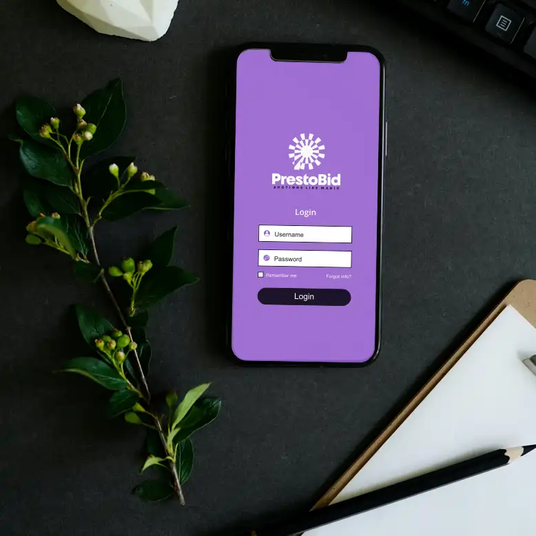 PrestoBid.com marketing example image.