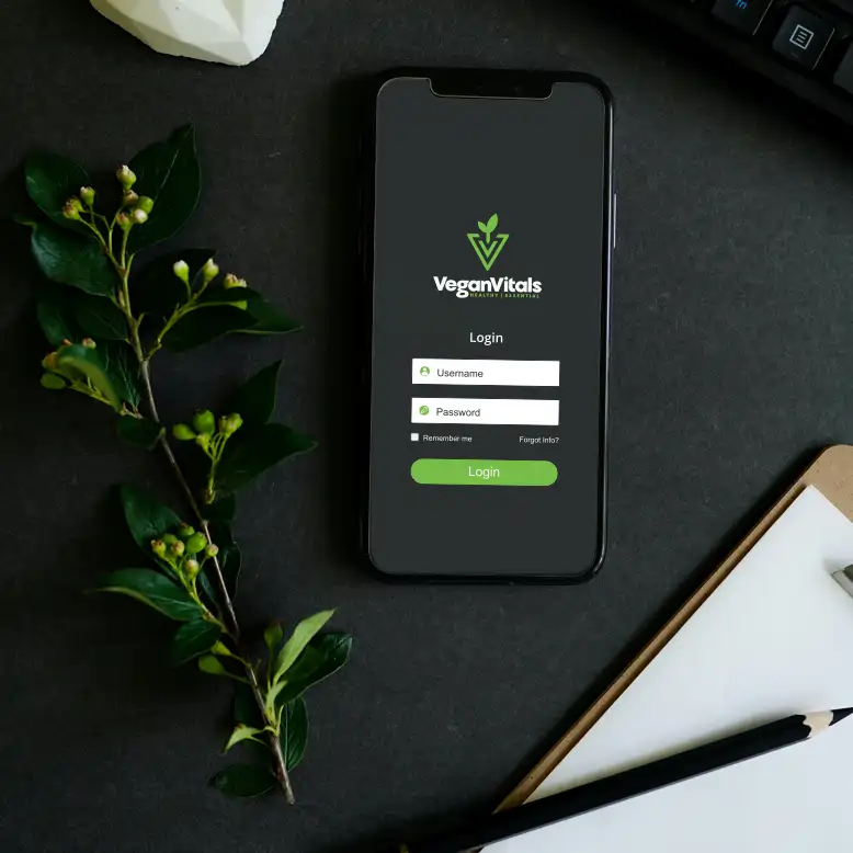 VeganVitals.com marketing example image.